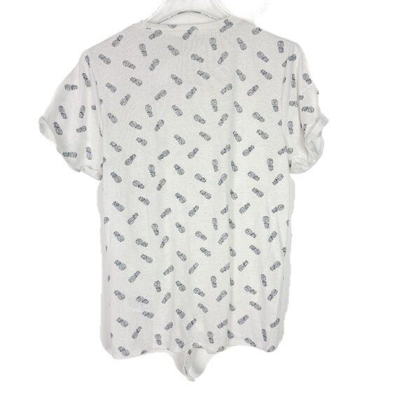 NWT J. Crew Factory Pineapple Tie Waist T-Shirt White Size Medium M NEW - Picture 8 of 11